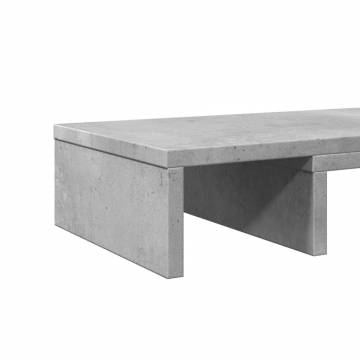 Adjustable Concrete Grey Monitor Stand Riser | HipoMarket