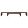 Adjustable Brown Oak Monitor Stand Riser - 80x24x10.5 cm