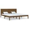 Honey Brown Solid Wood Pine Bed Frame 200x200 cm | HipoMarket