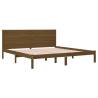 Honey Brown Solid Wood Pine Bed Frame 200x200 cm | HipoMarket