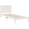 Extra Long White Bed Frame 100x220 cm - Solid Pinewood Quality