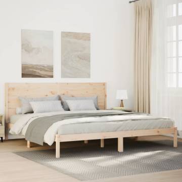 Extra Long Bed Frame 180x210 cm - Solid Wood | Hipo Market