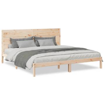 Extra Long Bed Frame 180x210 cm - Solid Wood | Hipo Market