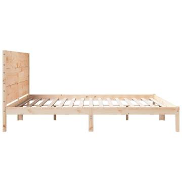 Extra Long Bed Frame 180x210 cm - Solid Wood | Hipo Market