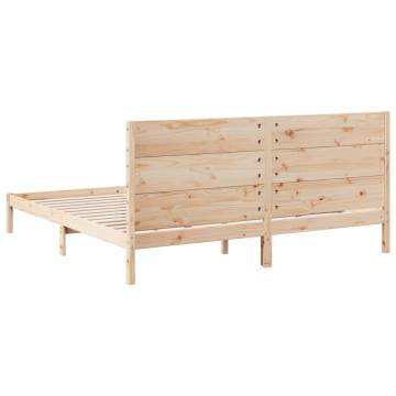 Extra Long Bed Frame 180x210 cm - Solid Wood | Hipo Market