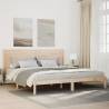  Extra Long Bed Frame without Mattress 200x210 cm Solid Wood Colour natural Size 200 x 210 cm 