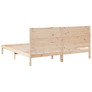 Extra Long Solid Wood Bed Frame 200x210 cm - Hipo Market