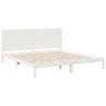 Extra Long Bed Frame White 180x220 cm | Solid Wood Design