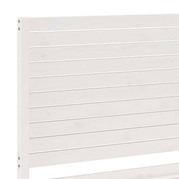 Extra Long Bed Frame White 180x220 cm | Solid Wood Design