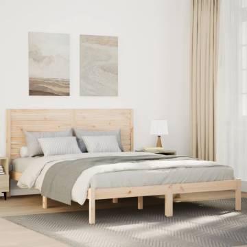 Extra Long Solid Wood Bed Frame 140x220 cm - without Mattress