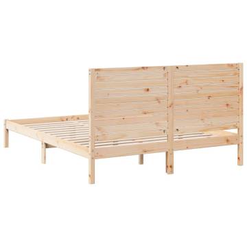 Extra Long Solid Wood Bed Frame 140x220 cm - without Mattress