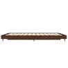 Brown Oak Bed Frame 140x190 cm - Durable Engineered Wood