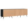 Stylish Black TV Cabinet - 150x30x44.5 cm Engineered Wood