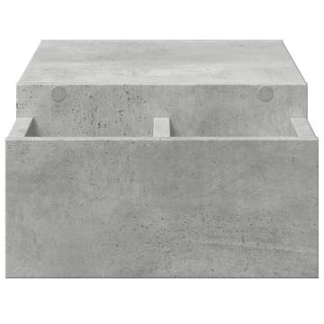 Monitor Stand with Storage - Concrete Grey - 70x27x15 cm