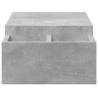 Monitor Stand with Storage - Concrete Grey - 70x27x15 cm