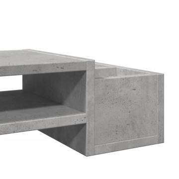 Monitor Stand with Storage - Concrete Grey - 70x27x15 cm