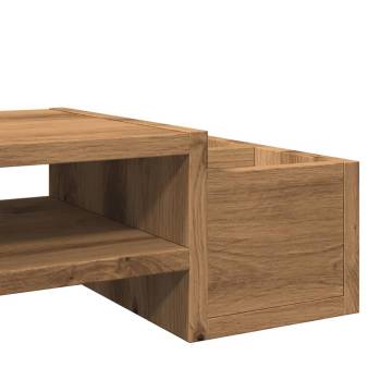 Monitor Stand with Storage in Artisian Oak - 100x27x15 cm