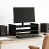 Monitor Stand Black 50x27x20 cm - Ergonomic Design & Storage