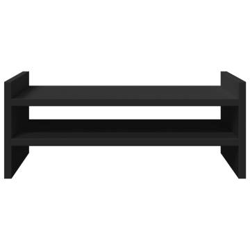 Monitor Stand Black 50x27x20 cm - Ergonomic Design & Storage