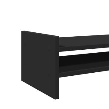 Monitor Stand Black 50x27x20 cm - Ergonomic Design & Storage