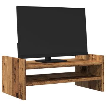 Monitor Stand Old Wood - Ergonomic & Stylish | Hipomarket