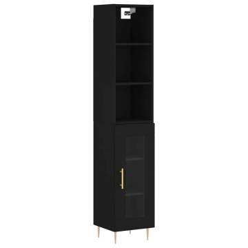 Highboard Black 34.5x34x180 cm - Stylish Storage Solution