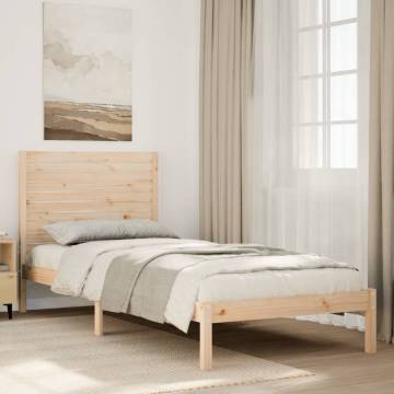 Extra Long Bed Frame 100x220 cm Solid Pinewood - HipoMarket