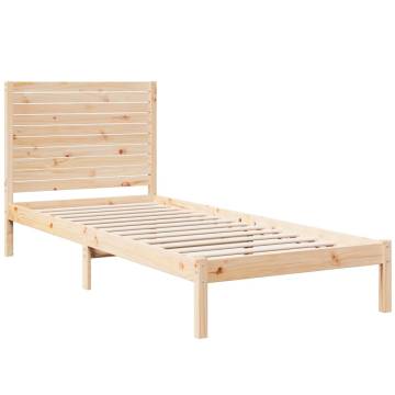 Extra Long Bed Frame 100x220 cm Solid Pinewood - HipoMarket