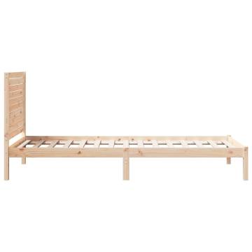 Extra Long Bed Frame 100x220 cm Solid Pinewood - HipoMarket