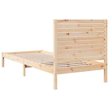 Extra Long Bed Frame 100x220 cm Solid Pinewood - HipoMarket