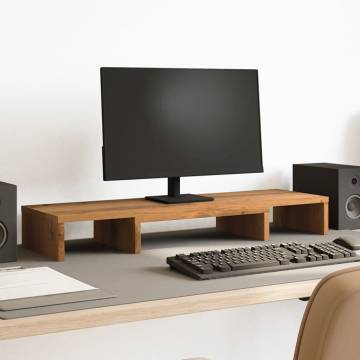 Adjustable Monitor Stand Riser in Artisian Oak - Enhance Comfort