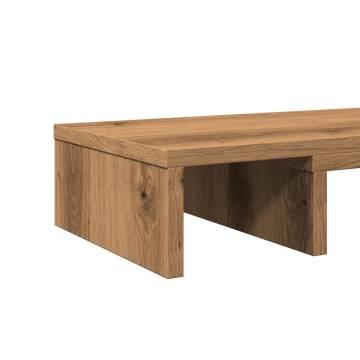 Adjustable Monitor Stand Riser in Artisian Oak - Enhance Comfort