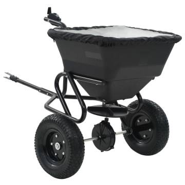 Tow Behind Salt Spreader - Durable PVC & Steel, 45L Capacity