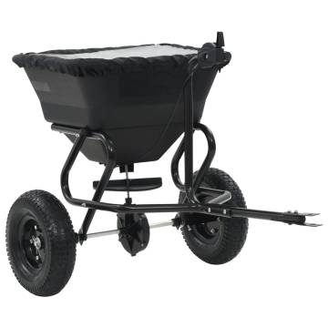 Tow Behind Salt Spreader - Durable PVC & Steel, 45L Capacity