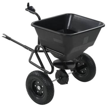 Tow Behind Salt Spreader - Durable PVC & Steel, 45L Capacity