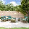 8 Piece Garden Lounge Set Impregnated Wood Pine Colour dark brown Number of 8 