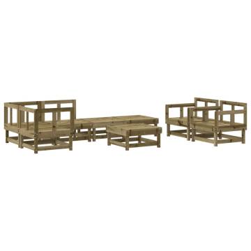 8 Piece Garden Lounge Set - Stylish & Durable Pine Wood