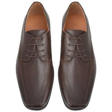 Mens Brown Lace-Up Business Shoes Size 40 - Stylish & Durable