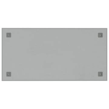 Wall-Mounted Magnetic Board 80x40 cm - Tempered Glass White