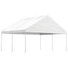 Gazebo with Roof White 4.46x5.88m - Durable Outdoor Shelter