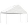 Gazebo with Roof White 4.46x5.88m - Durable Outdoor Shelter