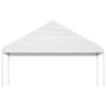 Gazebo with Roof White 4.46x5.88m - Durable Outdoor Shelter