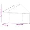 Gazebo with Roof White 4.46x5.88m - Durable Outdoor Shelter