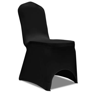 Stretch Black Chair Covers - 30 Pcs for Events | HipoMarket