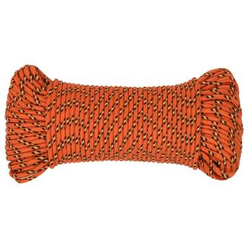 Boat Rope Orange 5mm 100m Polypropylene - Durable & Versatile