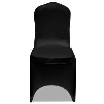 Stretch Black Chair Covers - 30 Pcs for Events | HipoMarket