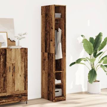 Stylish Old Wood Wardrobe - 30x50x200 cm | HipoMarket