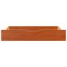 Under-Bed Drawers 2 pcs Wax Brown - Solid Pine Storage Solution