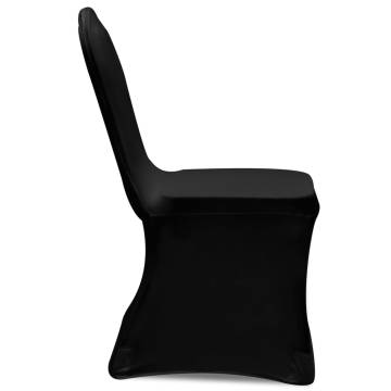 Stretch Black Chair Covers - 30 Pcs for Events | HipoMarket