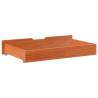 Under-Bed Drawers 2 pcs Wax Brown - Solid Pine Storage Solution